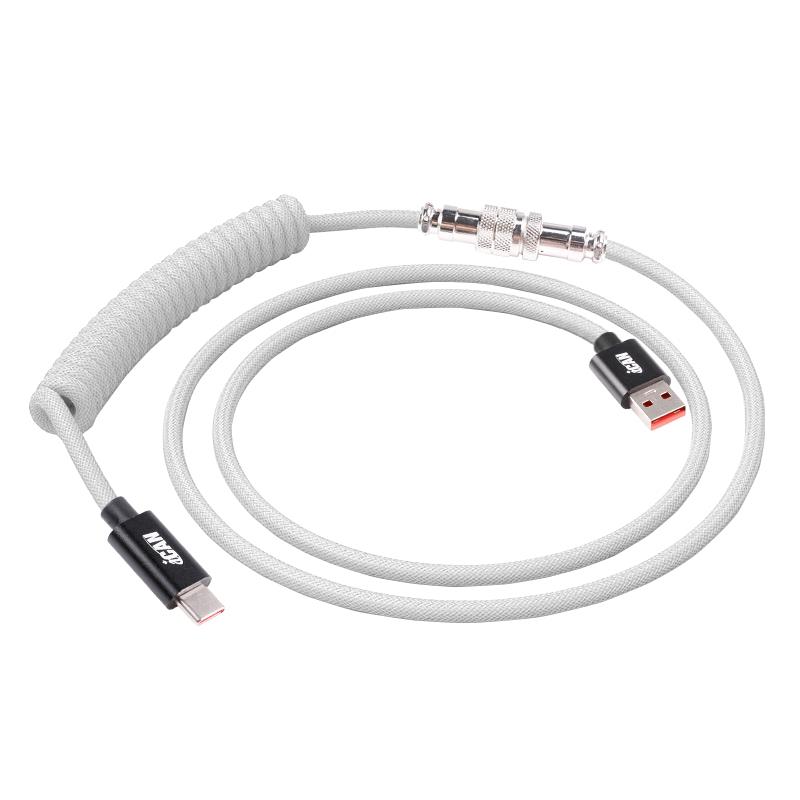iCAN Type-A Male to Type-C Male Keyboard Cable, White, 5ft(Open Box)