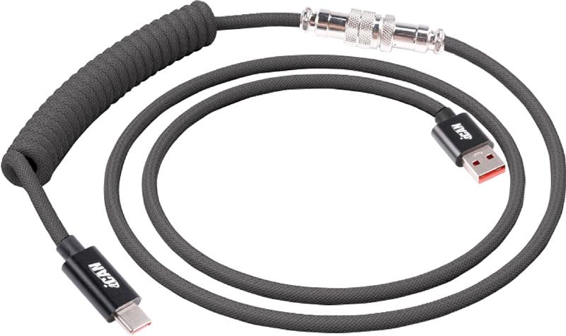 iCAN Type-A Male to Type-C Male Keyboard Cable, Black, 5ft