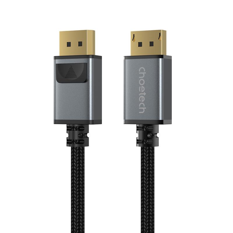 Câble DisplayPort 2.1 Choetech, mâle vers mâle, 16K à 60 Hz, 2 m