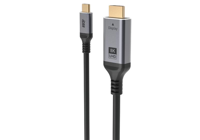 Câble iCAN 8K USB Type-C vers HDMI, M/M, 6 pieds, noir