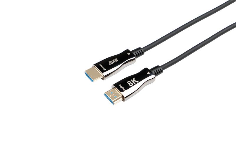 iCAN HDMI 2.1 Fiber Optic AOC Cable with Zinc Alloy Connectors, 100FT