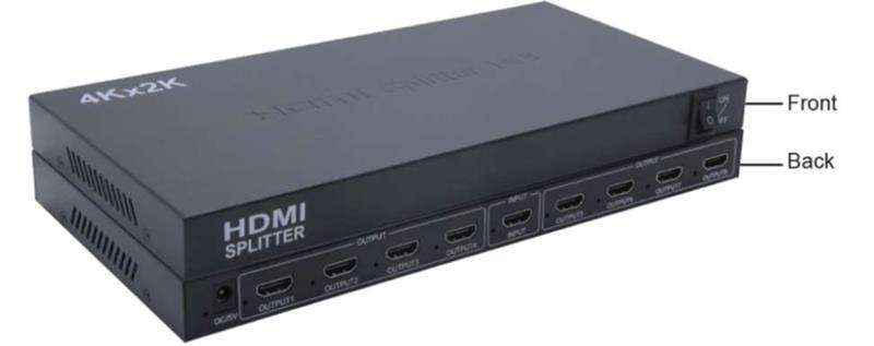 Répartiteur HDMI UNITEK, 1 entrée 8 sorties, 4K à 30 Hz(Open Box)