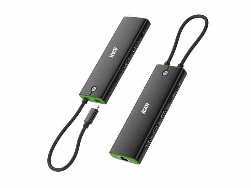 iCAN 10-in-1 Dual HDMI Docking Station with SST/MST Switch Button