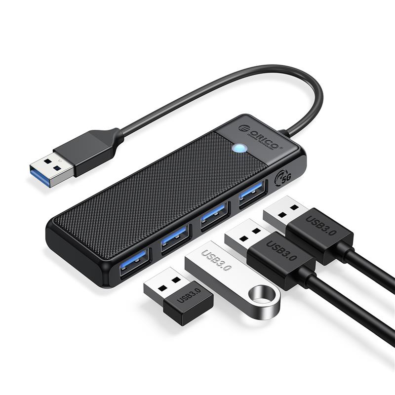 Orico 4-Port USB 3.0 Ultra Slim Data Hub with USB-A Input