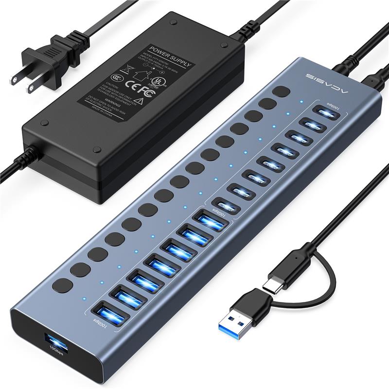Computer Usb Adapter ACASIS 16-in-1 USB 3.2 Hub, 8 USB-A 3.2 + 8 USB-C 3.2 - Canada ...