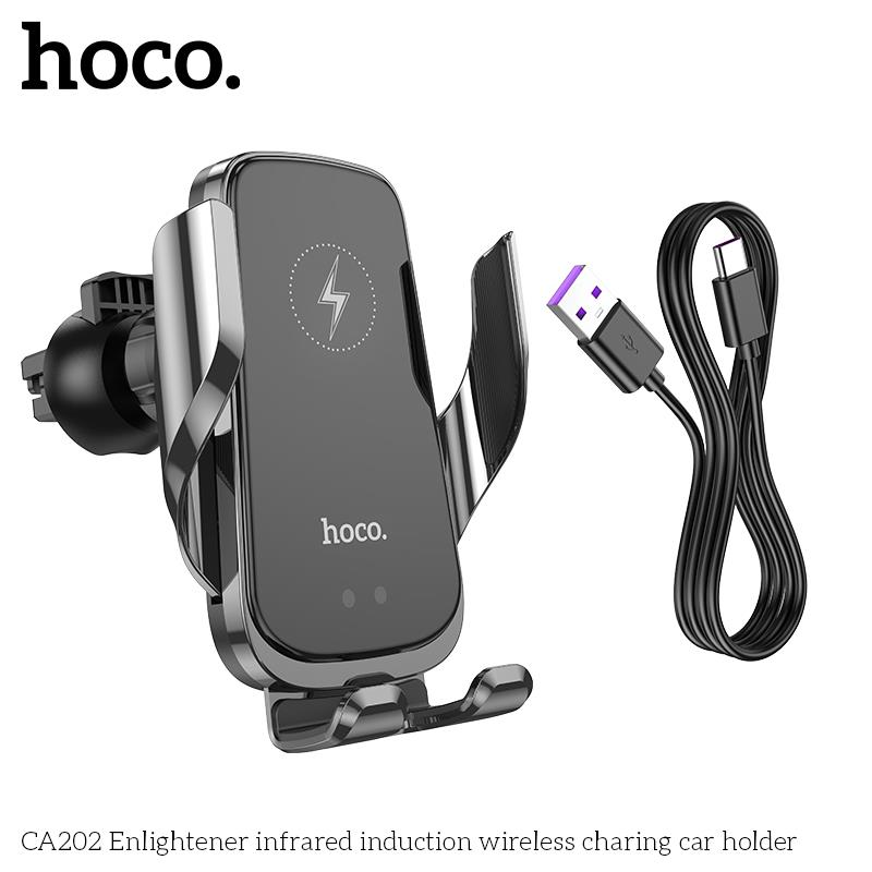 HOCO 15W Wireless Charging Car Holder with Auto-Sensing