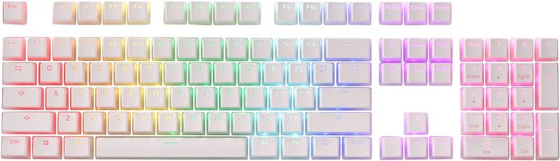 Redragon A130W PBT Pudding keycaps white 104 Keycaps