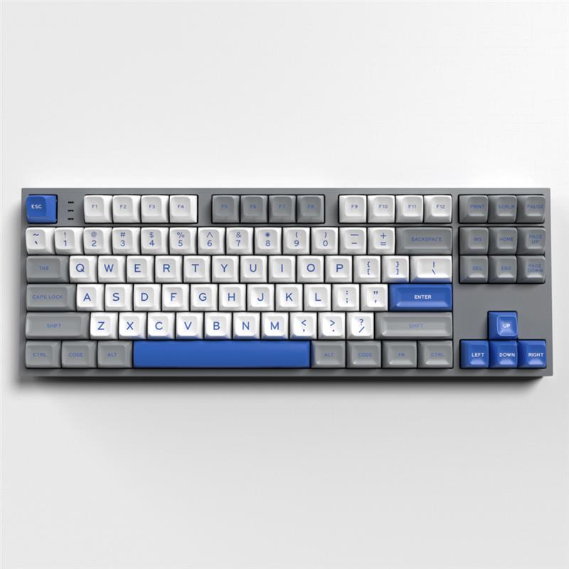 ICAN GREY WHITE BLUE SA Height Double Shot ABS Keycaps Full Set 172 Keys(Open Box)