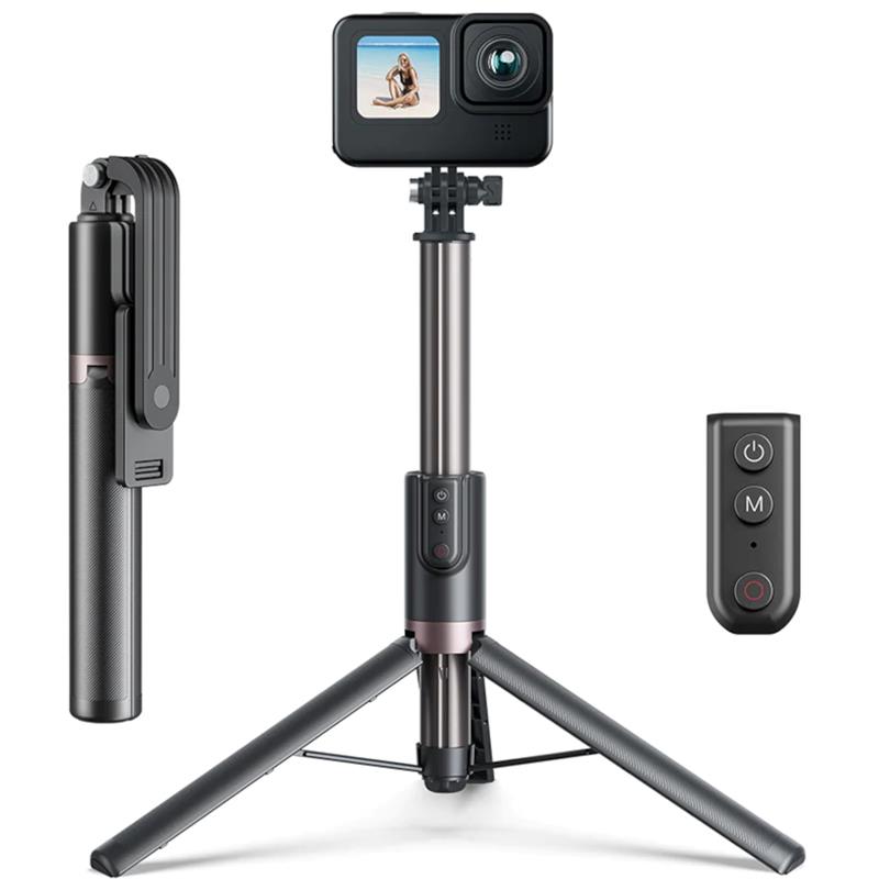 TELESIN Upgraded 1.3m Bluetooth Remote Control Selfie Stick Tripod