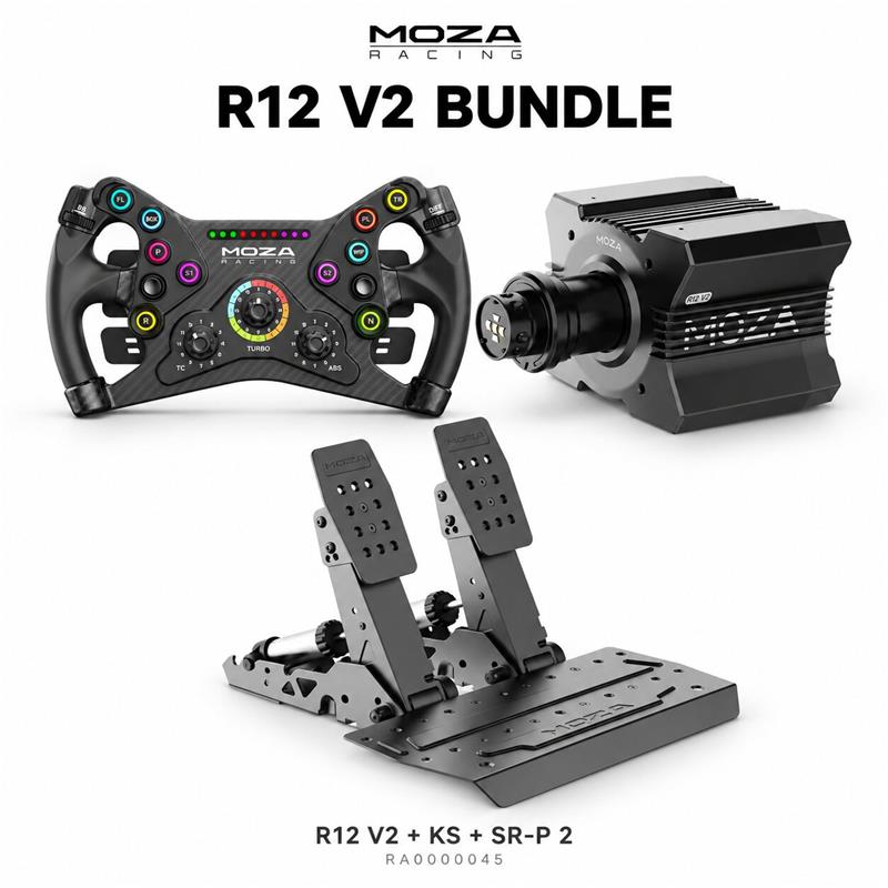 MOZA R12 V2 Bundle (R12 V2+KS+SRP2)