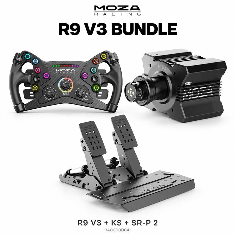 MOZA R9 V3 Bundle (R9 V3+KS+SRP2)