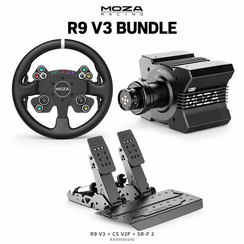 MOZA R9 V3 Bundle (R9 V3+CS V2P+SRP2)