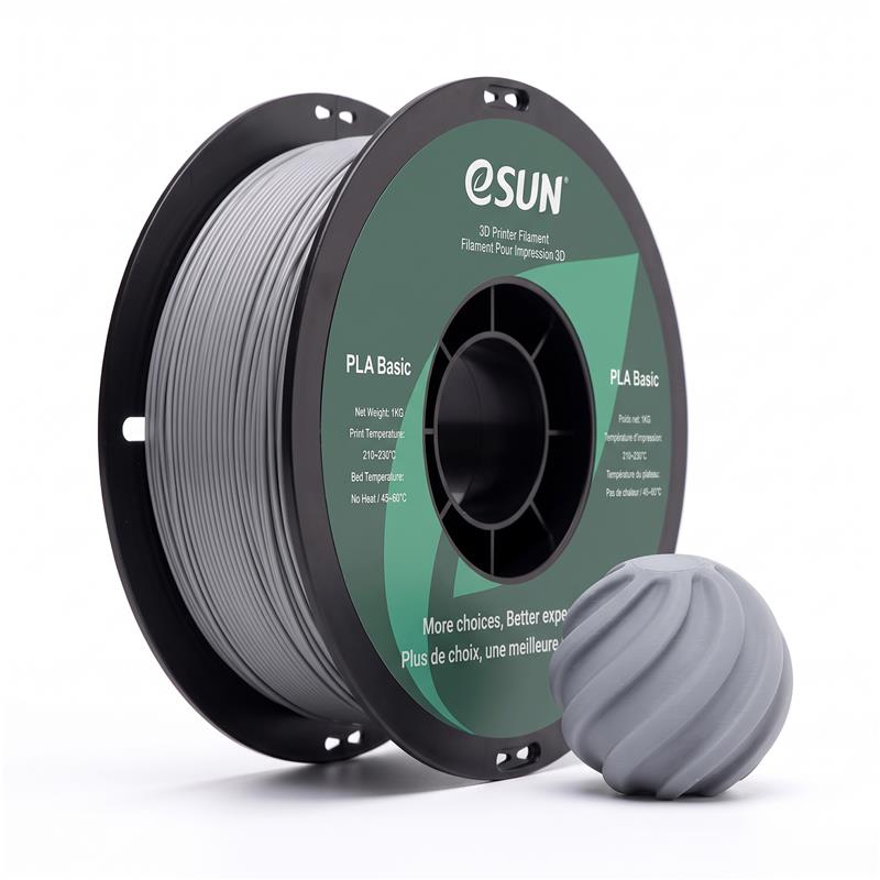 eSUN PLA Basic 3D Printing Filament 1kg, 1.75mm, Silver