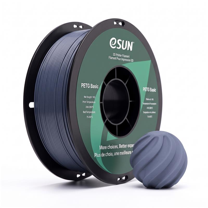 eSUN PETG Basic 3D Printing Filament 1kg, 1.75mm, Gray