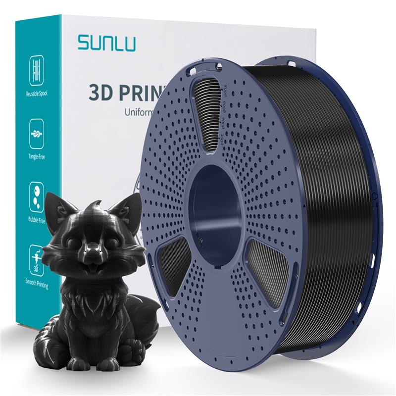 Sunlu 1.75mm, 1kg/spool, PETG filament (Black)