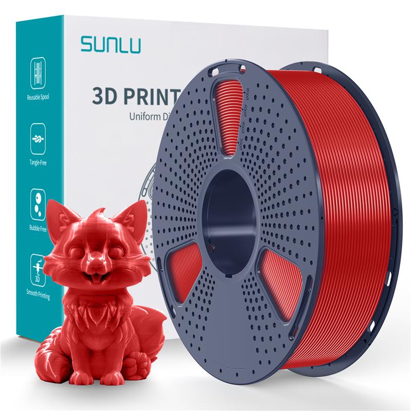 Sunlu 1.75mm, 1kg/spool, PETG filament (Red)