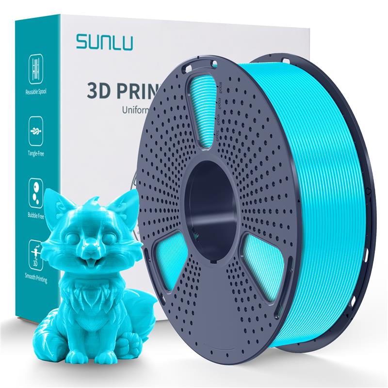 Sunlu 1.75mm, 1kg/spool, PETG filament (Cyan)