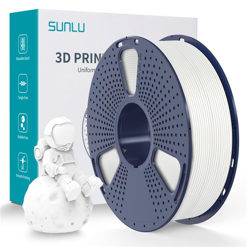 Sunlu 1.75mm, 1kg/spool, PLA Matte (White)