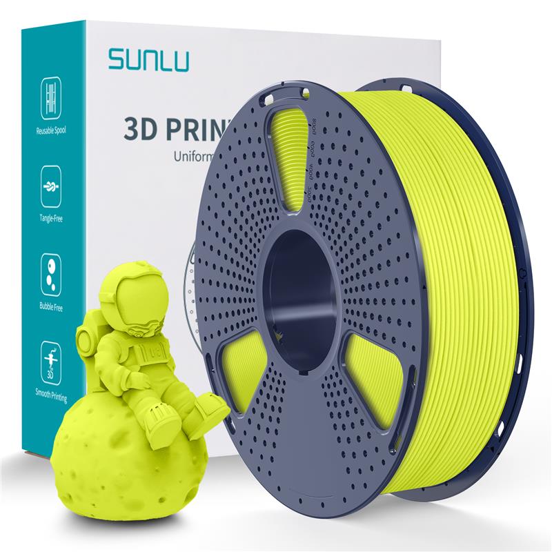 Sunlu 1.75mm, 1kg/spool, PLA Matte (Bright Yellow)