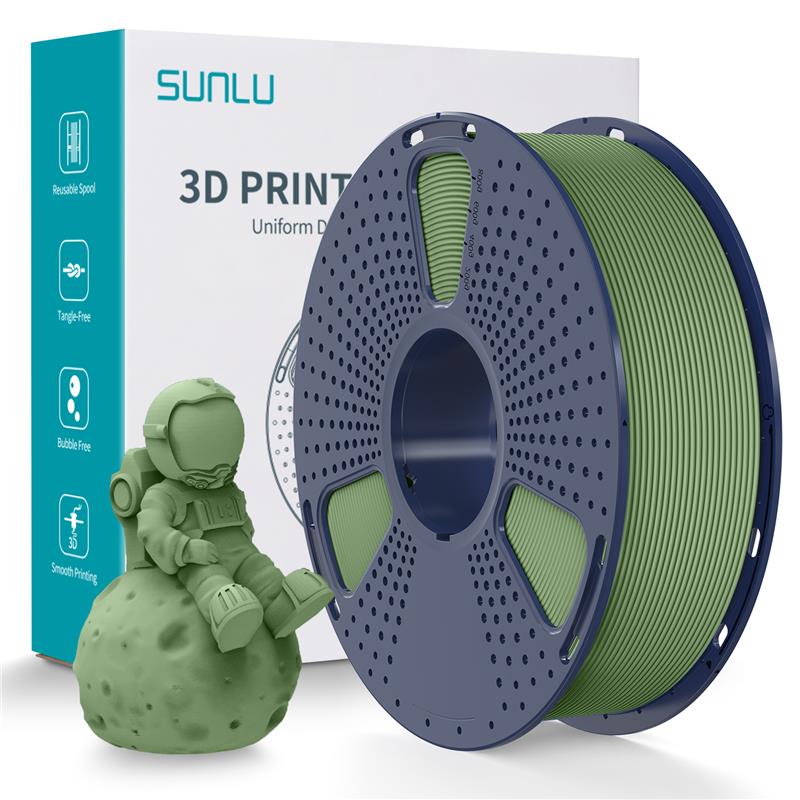 Sunlu 1.75mm, 1kg/spool, PLA Matte (Olive Green)