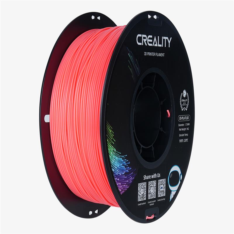 Creality CR-PLA  Filament for FDM 3D Printer,1.0Kg 1.75mm, Fluorescent Red