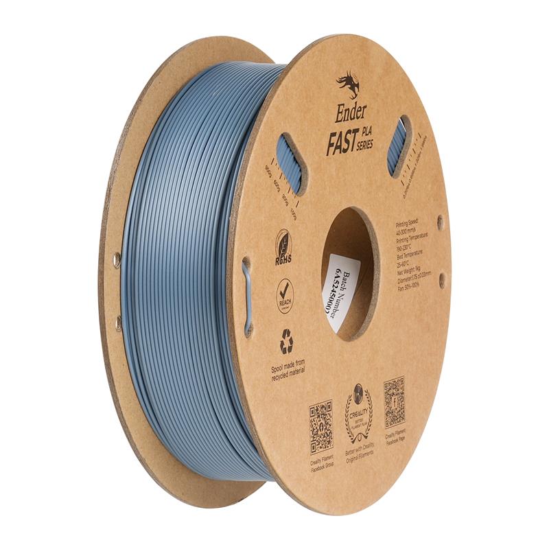 Filament PLA rapide Creality Ender, 1,0 kg, 1,75 mm, 300 mm/s, gris clair
