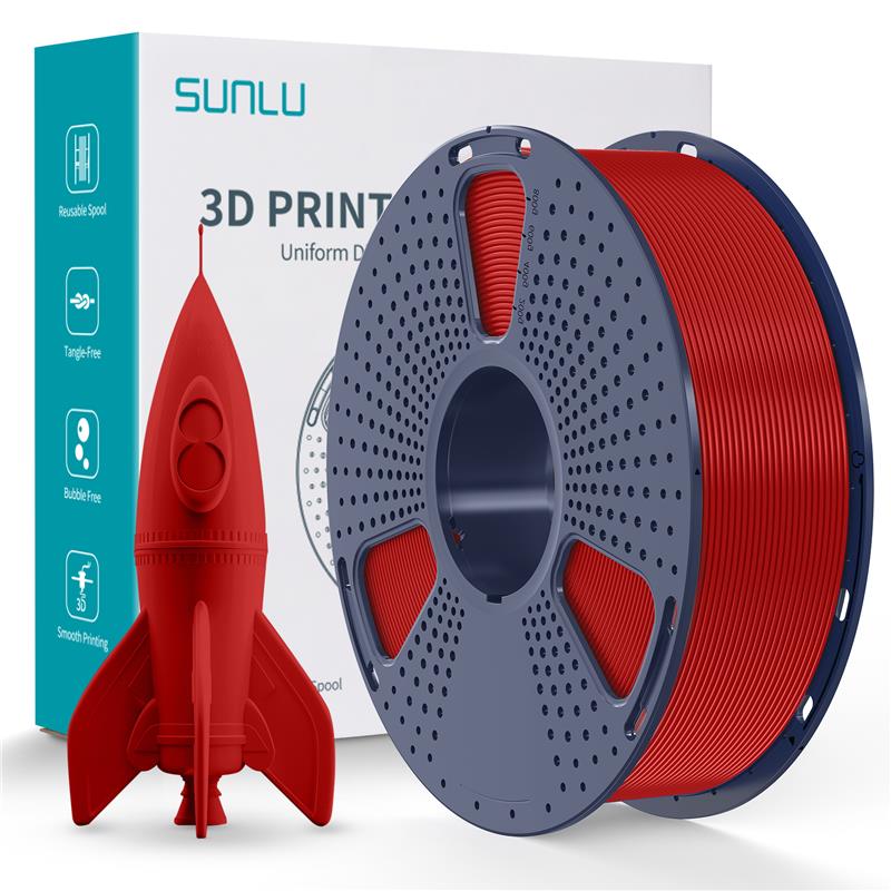 Sunlu 1.75mm, 0.9kg/spool, ABS filament (Red)