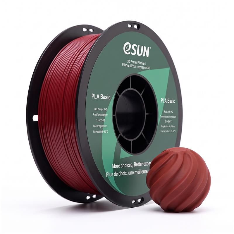 eSUN PLA Basic 3D Printing Filament 1kg, 1.75mm, Fire Engine Red