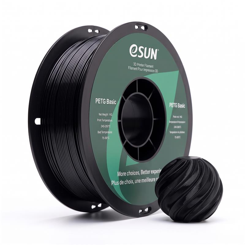 eSUN PETG Basic 3D Printing Filament 1kg, 1.75mm, Black