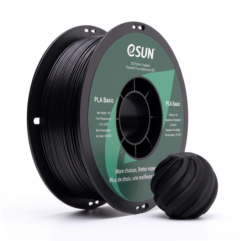 eSUN PLA Basic 3D Printing Filament 1kg, 1.75mm, Black