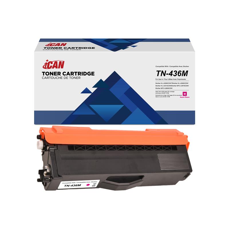 iCAN Compatible Brother TN436-6.5K-M Magenta Toner Cartridge (TN436M)