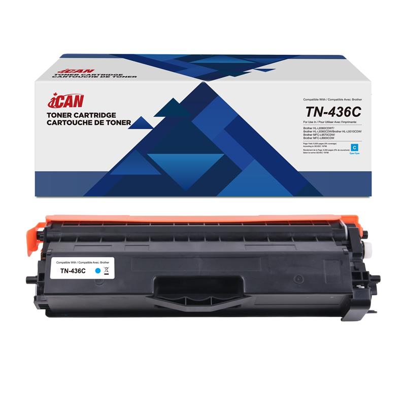 Cartouche de toner cyan  iCan compatible avec Brother TN-436C