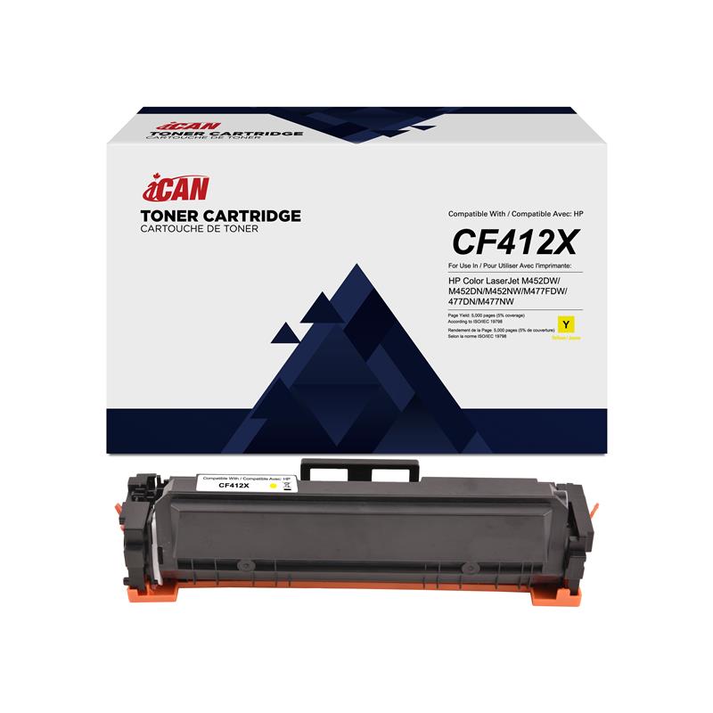 iCan Compatible HP CF412X Yellow Toner Cartridge