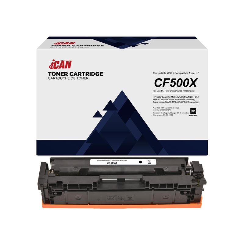 iCan Compatible HP CF500X Black Toner Cartridge