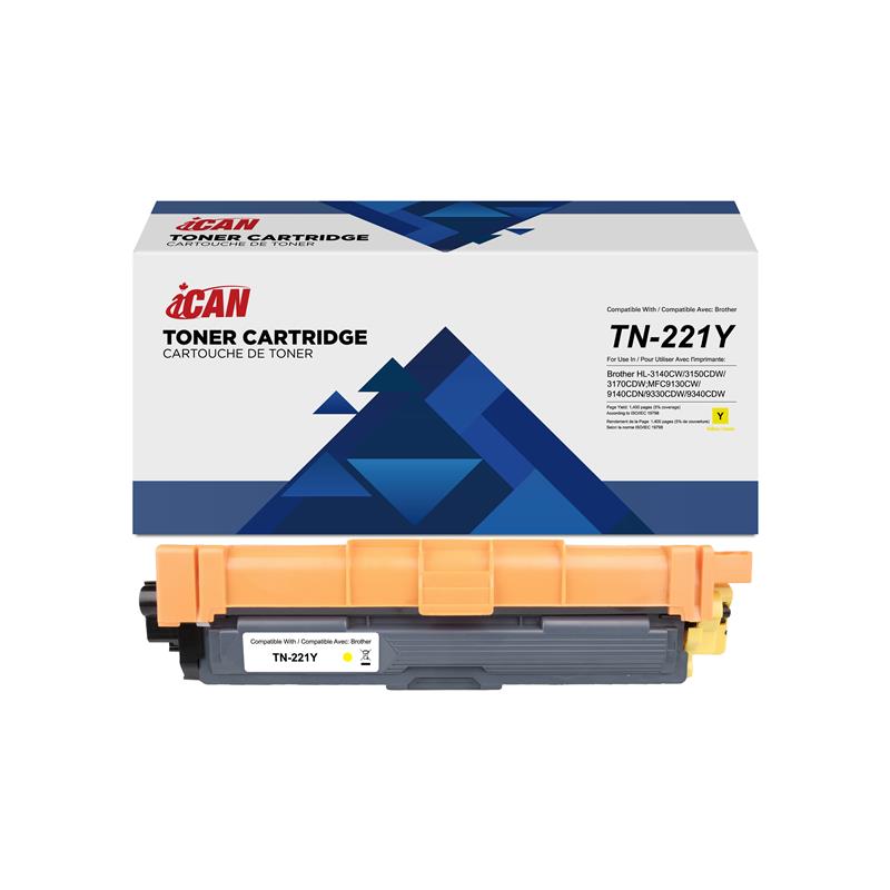 iCAN Compatible Brother TN221Y Yellow Toner Cartridge