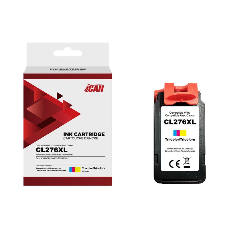 iCan Canon CL276XL Tri-color Ink Cartridge (Remanufactured)