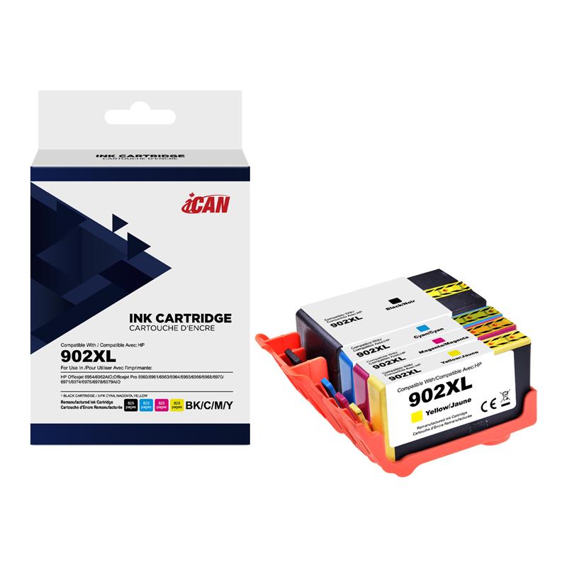 iCan HP 902XL Black and Tri-color Ink Cartridge (Remanufactured)