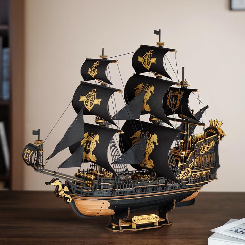 ROKR MCB02 The Seahorse Barque 3D Wooden Puzzle