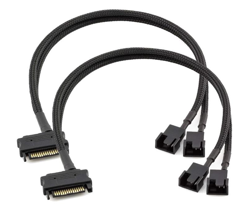 iCAN Internal Fan Power Splitter Cable for two CPUS, 1FT