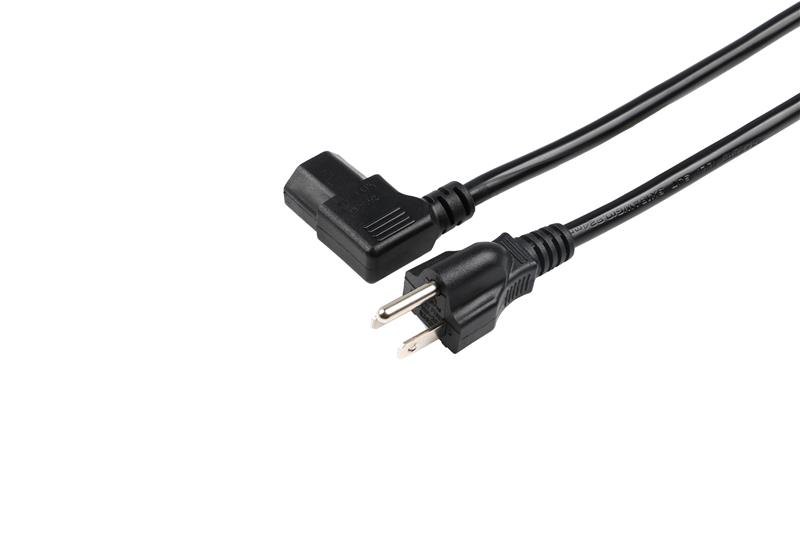 iCAN Left Angle External Computer Power Cable/Cord 18AWG, 10FT