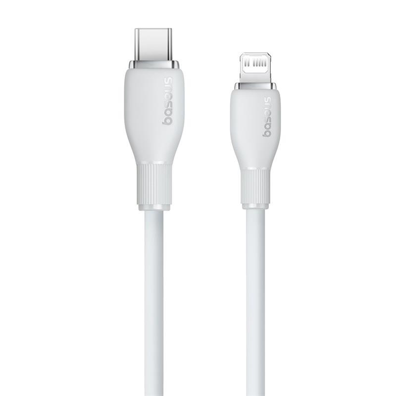 Câble de charge rapide Baseus Pudding Series USB Type-C vers IP 20 W, 1,2 m, blanc stellaire