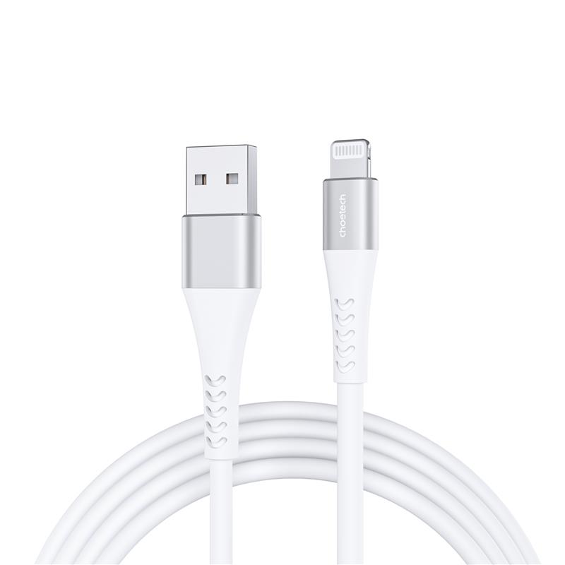 Choetech MFi Certified USB-A to Lightning silicone Cable, 1.2m, White