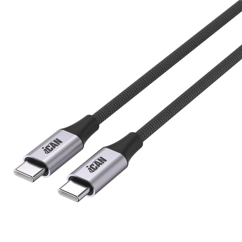iCAN USB 2.0 Type-C Male to Type-C Male Cable, 100W, 10ft