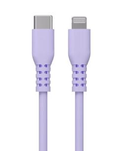 iCAN MFi USB Type-C to Lightning Silicone Cable, PD27W, 6ft, White