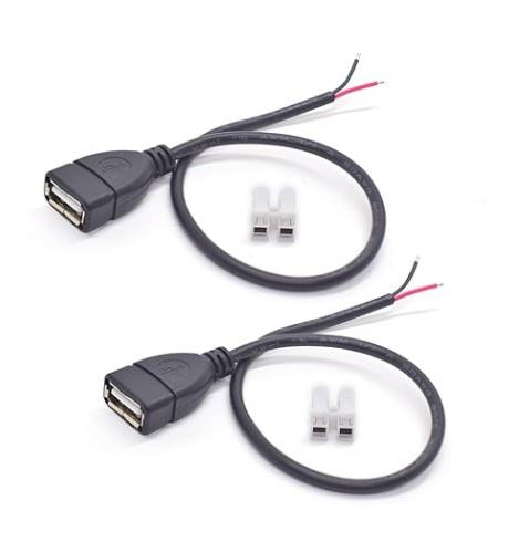 Câble USB 2.0 Type-A vers embout libre avec connecteur 2 positions