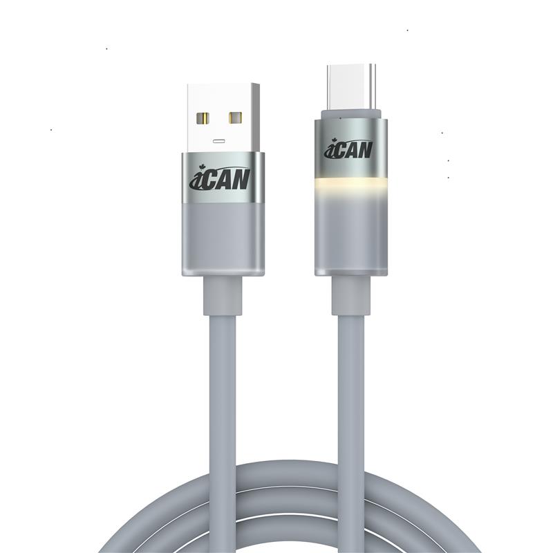 iCAN Warm LED USB 2.0 Type-A Male to Type-C Male Cable, 3A, 6ft