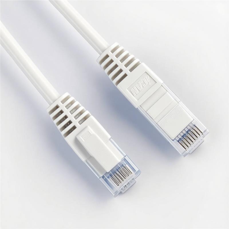 Câble Ethernet ultra-fin iCAN CAT6A, 10 Gbit/s, 550 MHz, 28 AWG, 4,5 m, blanc