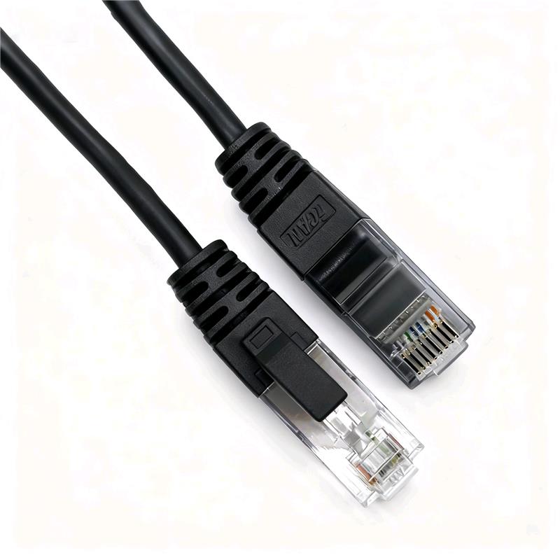 Câble Ethernet ultra-fin iCAN CAT6A, 10 Gbit/s, 550 MHz, 28 AWG, 10,7 m, noir