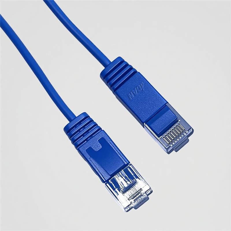 iCAN CAT6 Slim Ethernet Cable, 1000Mbps, Pure Bare Copper, 15FT, Blue