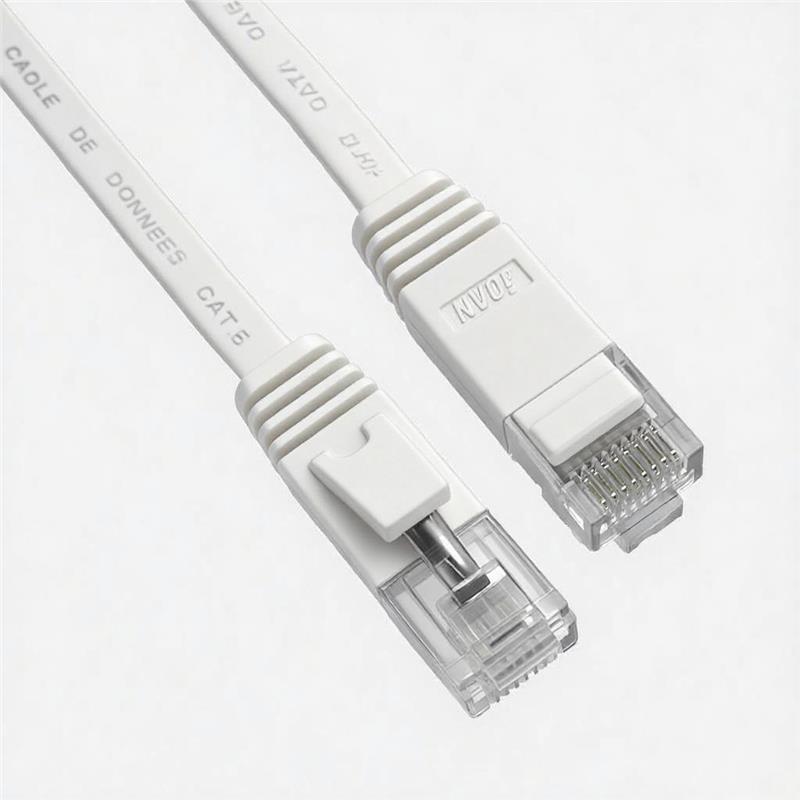 iCAN CAT6 Flat Gigabit Ethernet Cable, 1000Mbps, 32AWG, 1FT, White